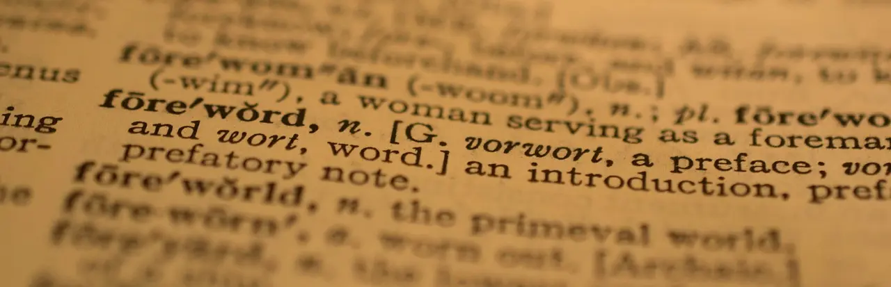 A page in a dictionary